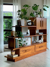 Load image into Gallery viewer, Mid-Century Wall Unit / Room Divider in Solid Kiaat