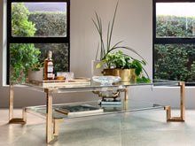 Load image into Gallery viewer, Lucite & Brass Coffee Table