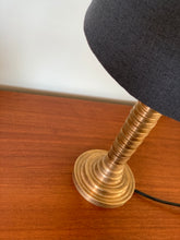 Load image into Gallery viewer, Vintage Solid Brass Table Lamp & New Shade