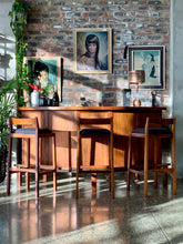 Load image into Gallery viewer, Kiaat bar counter including three bar chairs