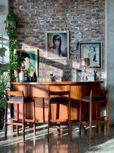 Load image into Gallery viewer, Kiaat bar counter including three bar chairs