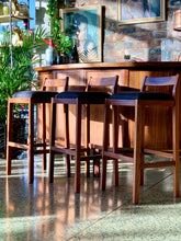 Load image into Gallery viewer, Kiaat bar counter including three bar chairs