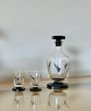 Load image into Gallery viewer, Art Deco Decanter & Two Glasses