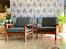 Load image into Gallery viewer, Pair of solid wood occasional chairs