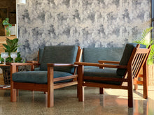 Load image into Gallery viewer, Pair of solid wood occasional chairs