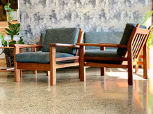 Load image into Gallery viewer, Pair of solid wood occasional chairs
