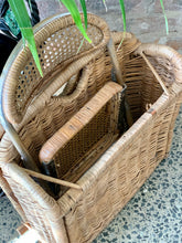 Load image into Gallery viewer, Vintage portable cane spectator seat & children's chair