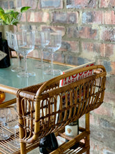 Load image into Gallery viewer, Vintage Cane Drinks Trolley