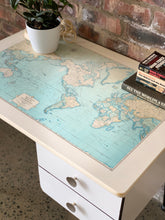 Load image into Gallery viewer, Retro Desk with World Map Detail