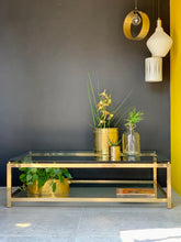 Load image into Gallery viewer, Brass And Glass Coffee Table