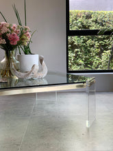 Load image into Gallery viewer, Octagon Lucite, Brass & Glass Coffee Table