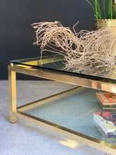 Load image into Gallery viewer, Brass And Glass Coffee Table