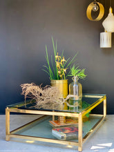 Load image into Gallery viewer, Brass And Glass Coffee Table