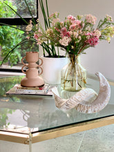 Load image into Gallery viewer, Octagon Lucite, Brass & Glass Coffee Table