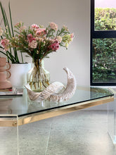Load image into Gallery viewer, Octagon Lucite, Brass & Glass Coffee Table
