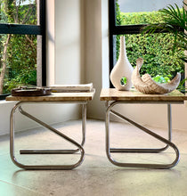 Load image into Gallery viewer, Vintage Travertine Side Tables