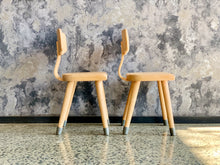 Load image into Gallery viewer, Pair Of Oak Kids Chairs