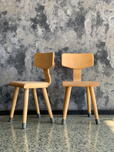 Load image into Gallery viewer, Pair Of Oak Kids Chairs