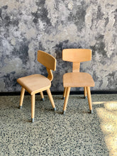 Load image into Gallery viewer, Pair Of Oak Kids Chairs