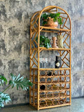 Load image into Gallery viewer, Vintage Arched Cane Wine Rack/Display