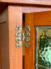 Load image into Gallery viewer, Vintage Cabinet With Lead Glass doors
