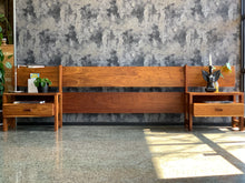Load image into Gallery viewer, Mid-Century Novocraft Headboard & Pedestals