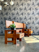 Load image into Gallery viewer, Mid-Century Novocraft Headboard & Pedestals