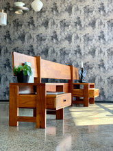 Load image into Gallery viewer, Mid-Century Novocraft Headboard & Pedestals