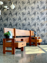 Load image into Gallery viewer, Mid-Century Novocraft Headboard & Pedestals