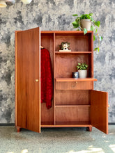 Load image into Gallery viewer, Compact Mid-Century wardrobe made in Sweden