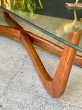 Load image into Gallery viewer, Mid-Century Coffee Table & Glass Top