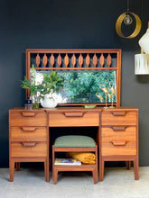 Load image into Gallery viewer, Retro Dresser, Mirror And Stool