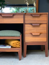 Load image into Gallery viewer, Retro Dresser, Mirror And Stool