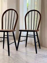 Load image into Gallery viewer, Vintage Set of Dining Chairs in Black & Wood