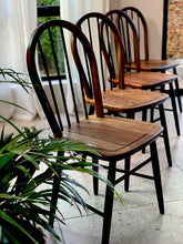 Load image into Gallery viewer, Vintage Set of Dining Chairs in Black & Wood