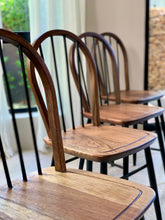 Load image into Gallery viewer, Vintage Set of Dining Chairs in Black & Wood