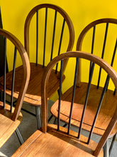 Load image into Gallery viewer, Vintage Set of Dining Chairs in Black & Wood