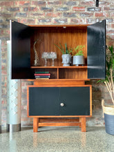 Load image into Gallery viewer, Mid-Century cabinet with black doors