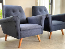 Load image into Gallery viewer, Pair of Retro Lounge Armchairs