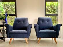 Load image into Gallery viewer, Pair of Retro Lounge Armchairs