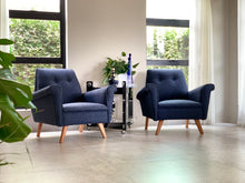Load image into Gallery viewer, Pair of Retro Lounge Armchairs