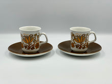 Load image into Gallery viewer, Pair of J&G Meakin Coffee Cups & Saucers