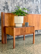 Load image into Gallery viewer, Mid-Century cubist headboard & pedestals