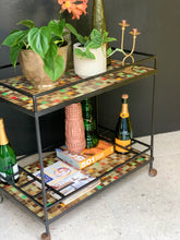 Load image into Gallery viewer, Retro Mosaic Drinks Cart