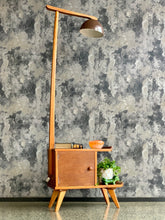Load image into Gallery viewer, Retro Side Table with Lamp