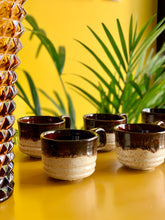 Load image into Gallery viewer, Retro Set of Pottery Cups