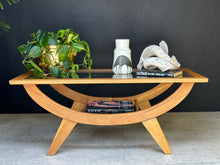 Load image into Gallery viewer, Oak Coffee Table & Glass Top