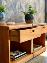 Load image into Gallery viewer, Pair of Mid-Century bedside pedestals