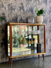 Load image into Gallery viewer, Retro display cabinet with gold trim