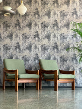 Load image into Gallery viewer, Pair of Mid-Century Imbuia Armchairs